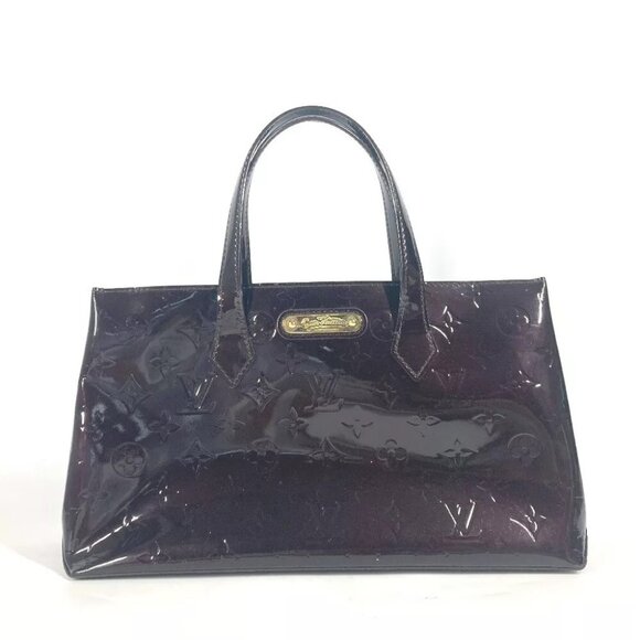 LOUIS VUITTON M93641 MonogramVernis Wilshere PM Tote Bag Hand Bag - Picture 2 of 14